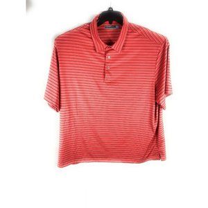 Roundtree & Yorke Men's 3XB Black White Strip Short Sleeve Polyester  Shirt A67